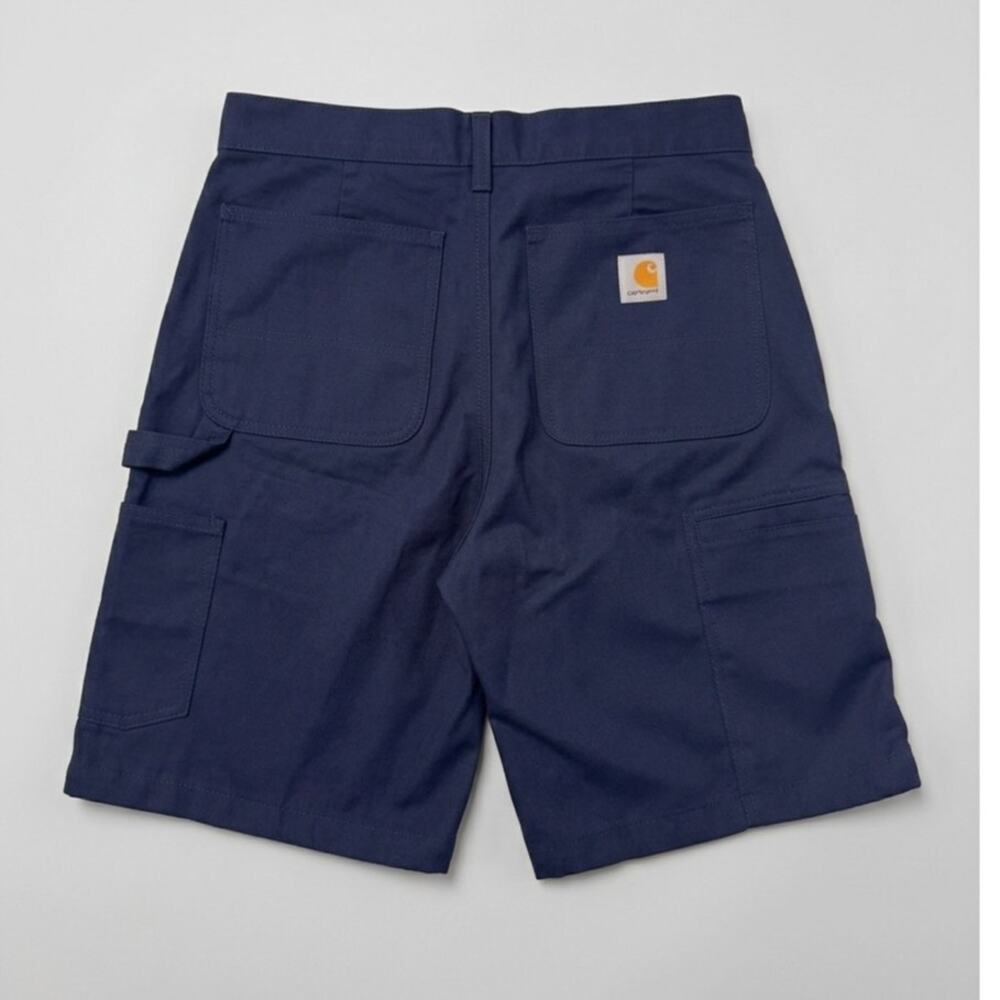 Carhartt Rugged Flex Original Fit Canvas Work Shorts Navy Blue Mens Size 28